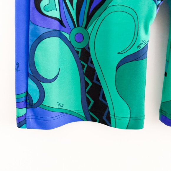 PUCCI Blue Orchidee Printed Off-the-shoulder Romper - Picture 12 of 16